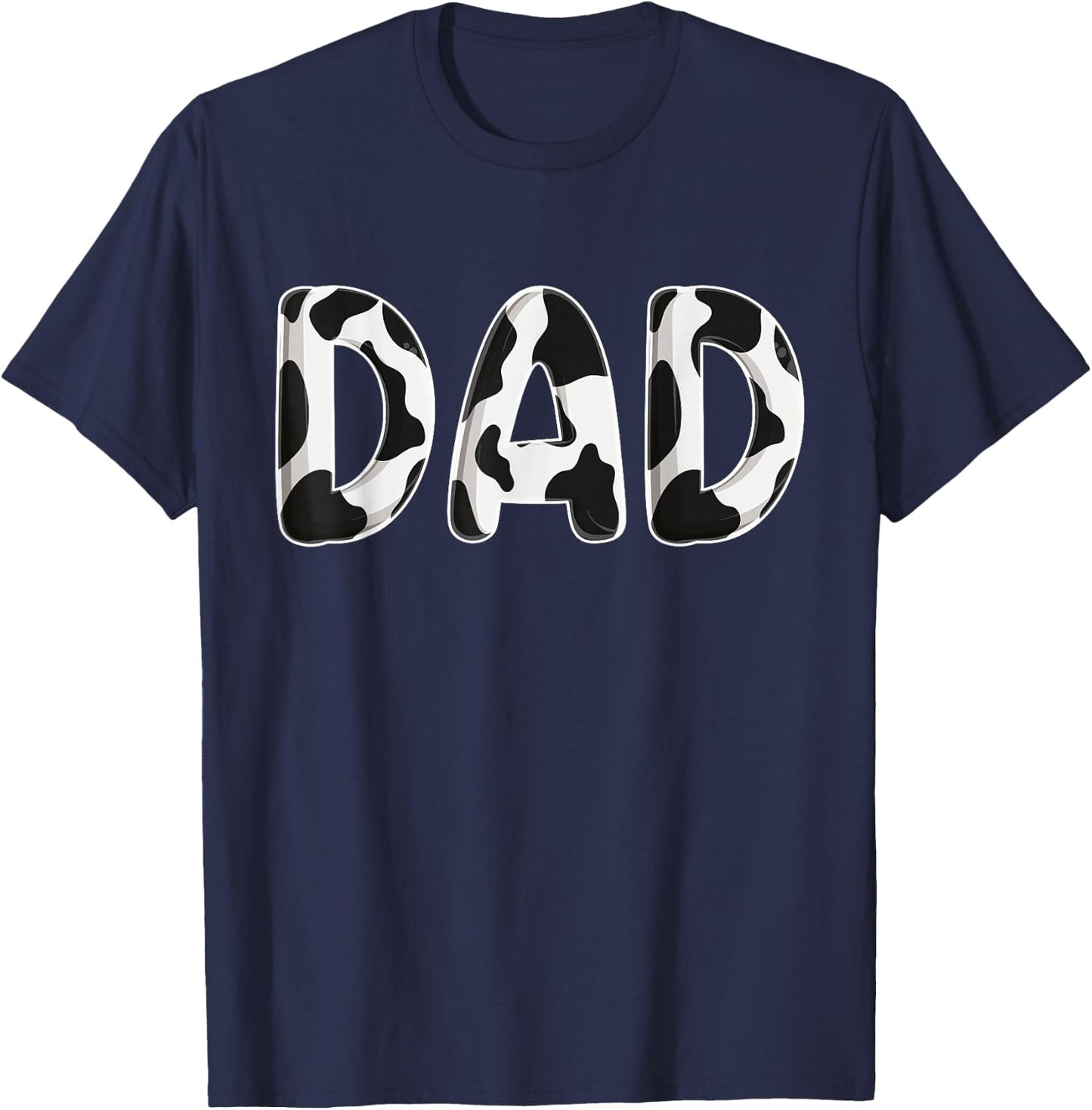 Cow Dad Birthday Family Matching Fathers Day Boy Girl Farm T-Shirt - T-Shirt | Navy