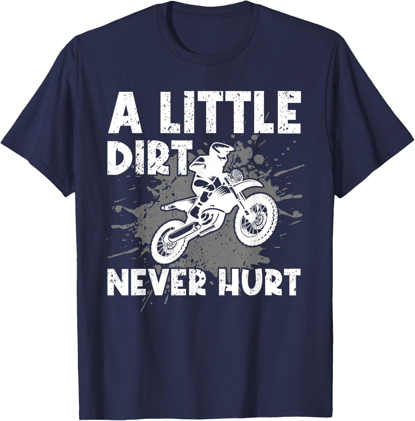Funny Dirt Bike Design Women Kids Motocross Riding T-Shirt - T-Shirt | Navy