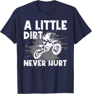 Funny Dirt Bike Design Women Kids Motocross Riding T-Shirt - T-Shirt | Navy