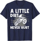 Funny Dirt Bike Design Women Kids Motocross Riding T-Shirt - T-Shirt | Navy