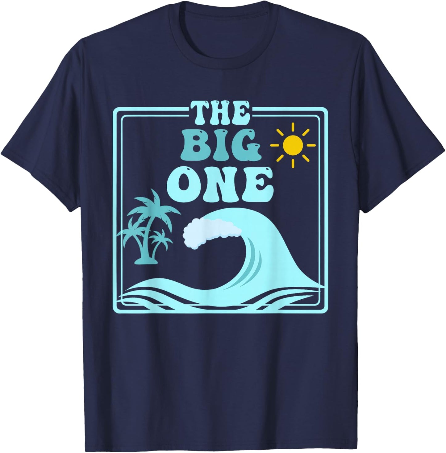 The Big One 1st Birthday Surf Family Matching T-Shirt - T-Shirt | Navy