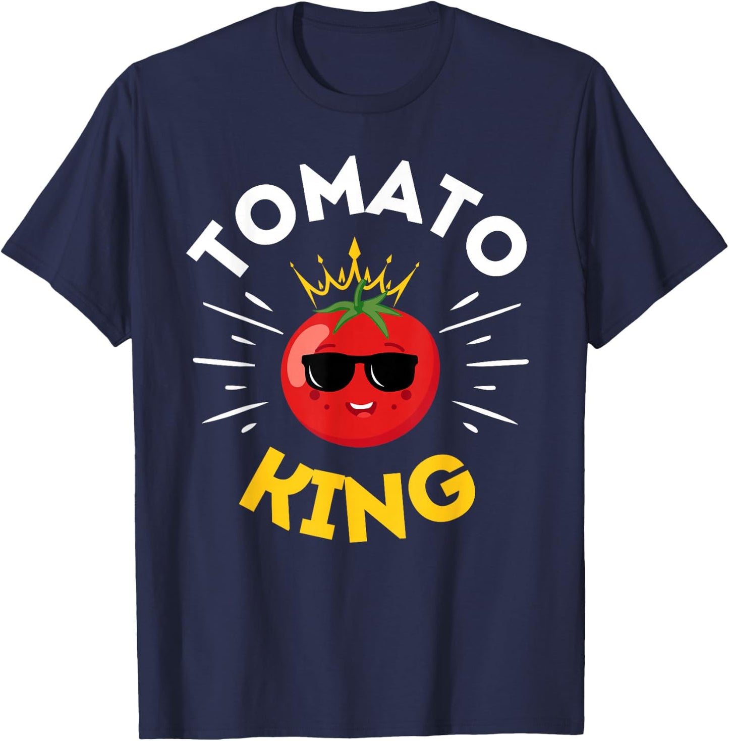 Funny Tomato King Dad Vegetable Fathers' Day Gardener T-Shirt - T-Shirt | Navy