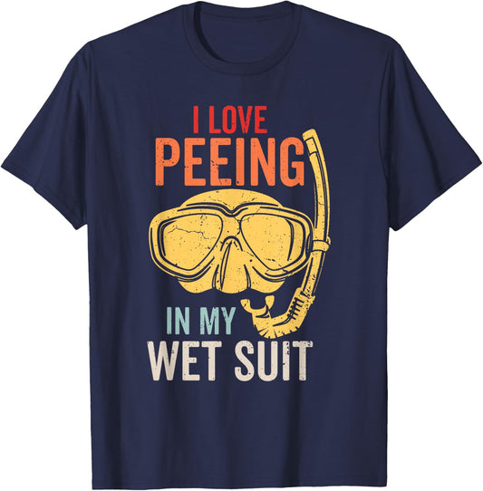 Vintage Scuba Dive Women Diver Funny Scuba Diving T-Shirt - T-Shirt | Navy