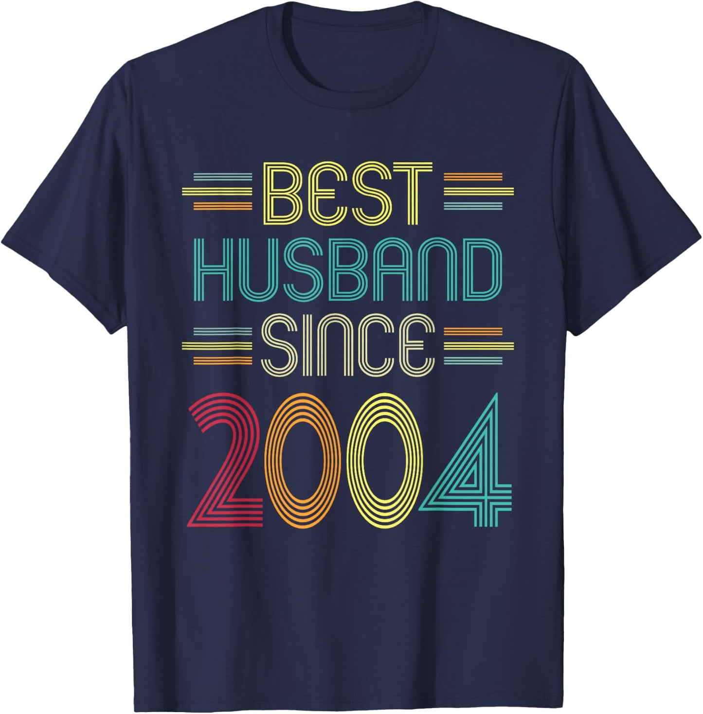 Best Husband Since 2004 - 18th Wedding Anniversary T-Shirt - T-Shirt | Navy