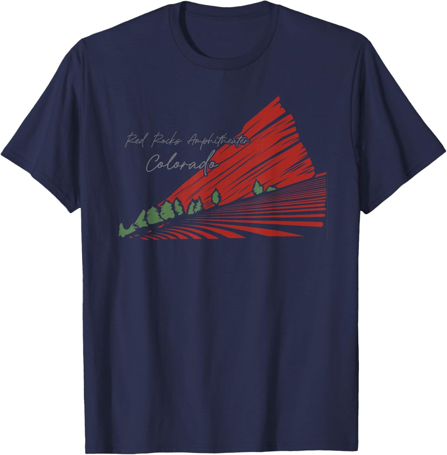Red Rocks Amphitheater - Colorado T-Shirt - T-Shirt | Navy