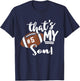 That's My Son Football 5 Jersey Number Vintage Mom Dad T-Shirt - T-Shirt | Navy