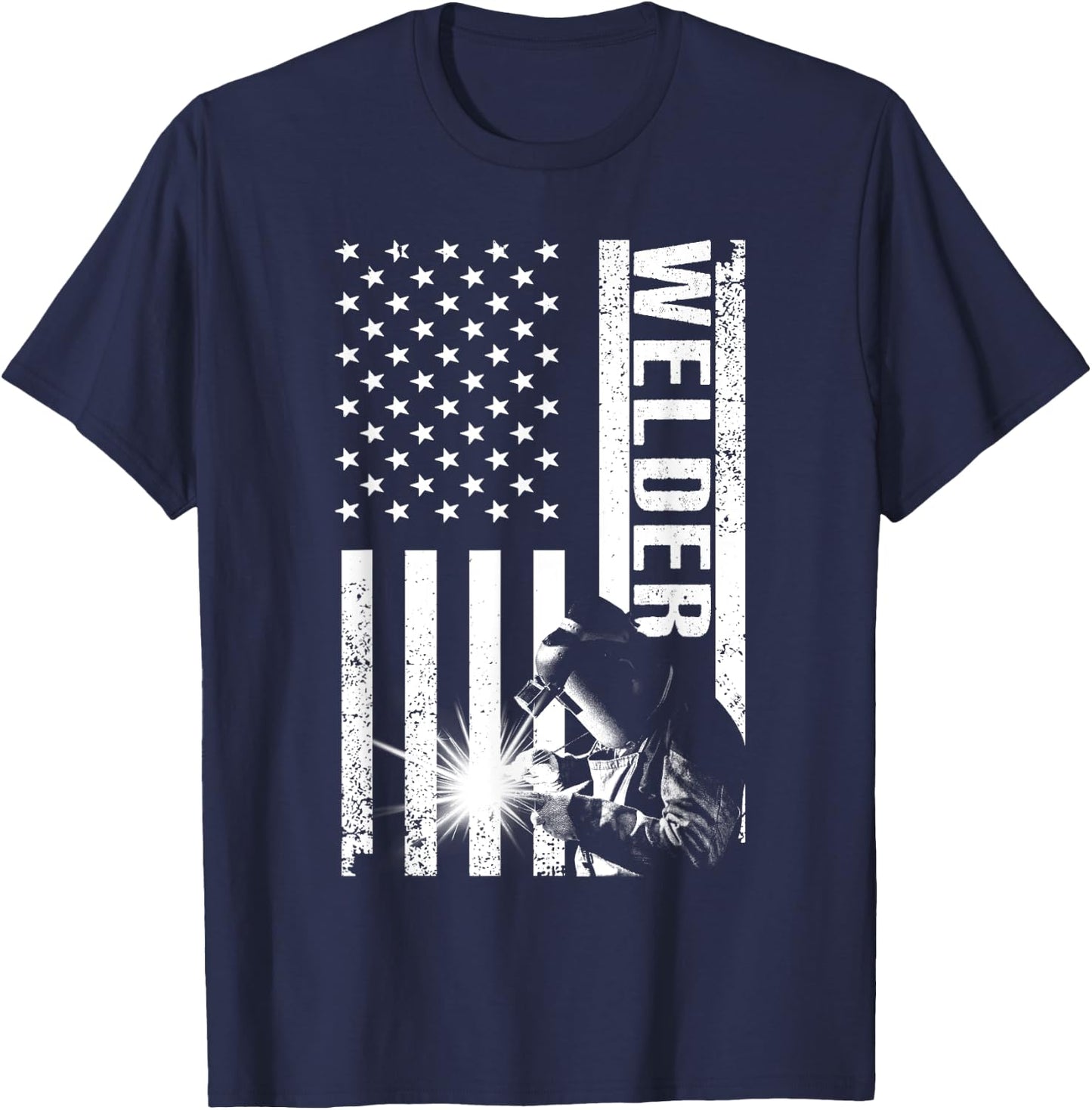 Cool Welder Design Women Welder Welding Metalwork T-Shirt - T-Shirt | Navy