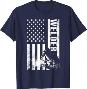 Cool Welder Design Women Welder Welding Metalwork T-Shirt - T-Shirt | Navy