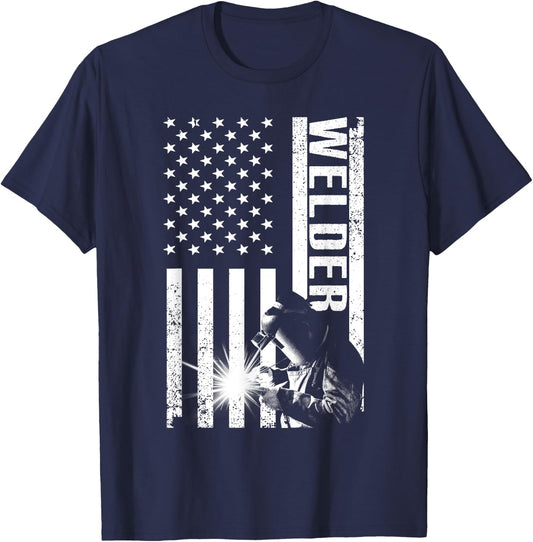 Cool Welder Design Women Welder Welding Metalwork T-Shirt - T-Shirt | Navy