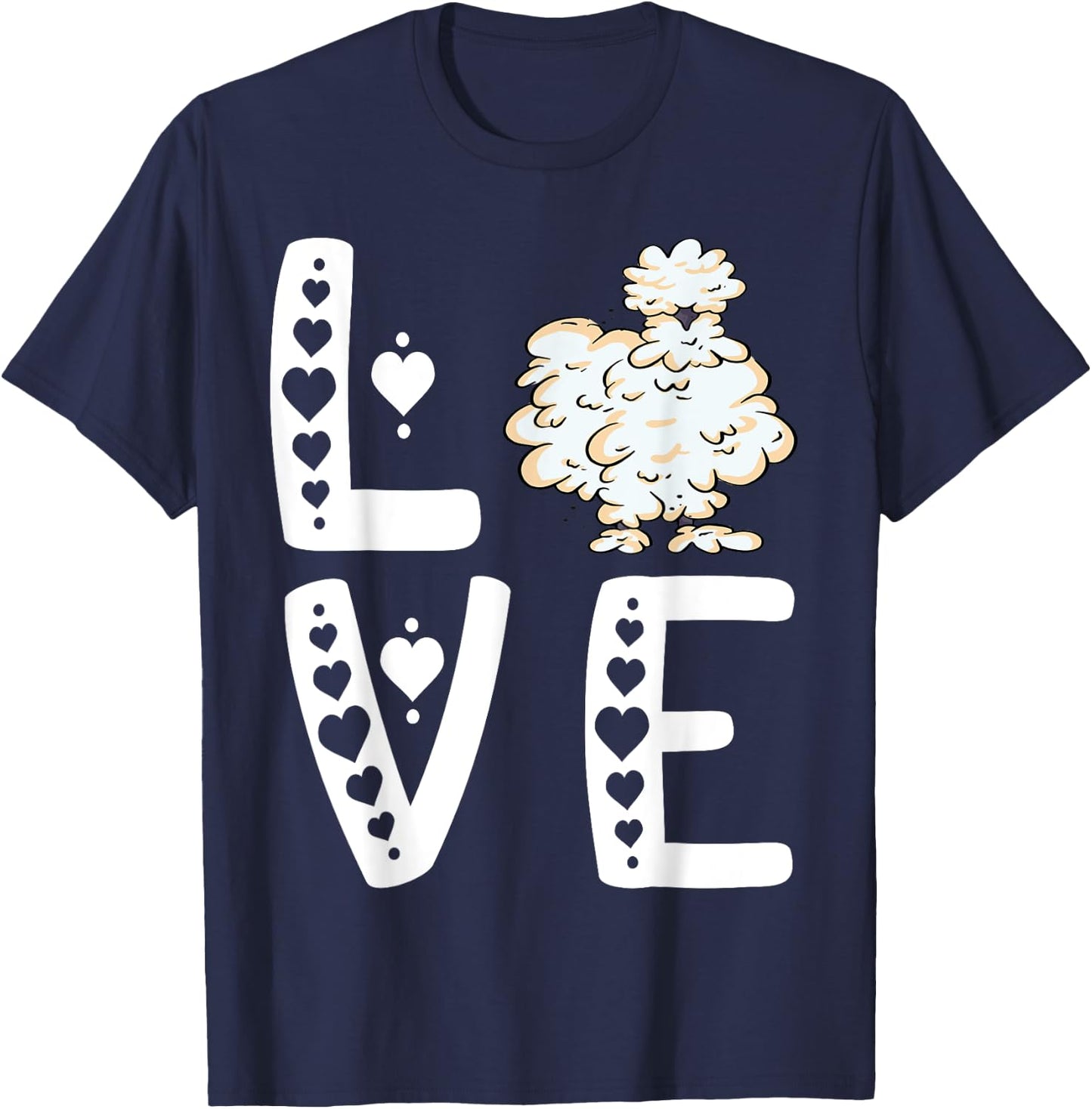 Silkie Chicken Love Silkie Chicken Lover Silky Chicken T-Shirt - T-Shirt | Navy