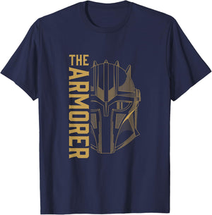 Star Wars: The Mandalorian The Armorer Title Icon Logo T-Shirt - T-Shirt | Navy