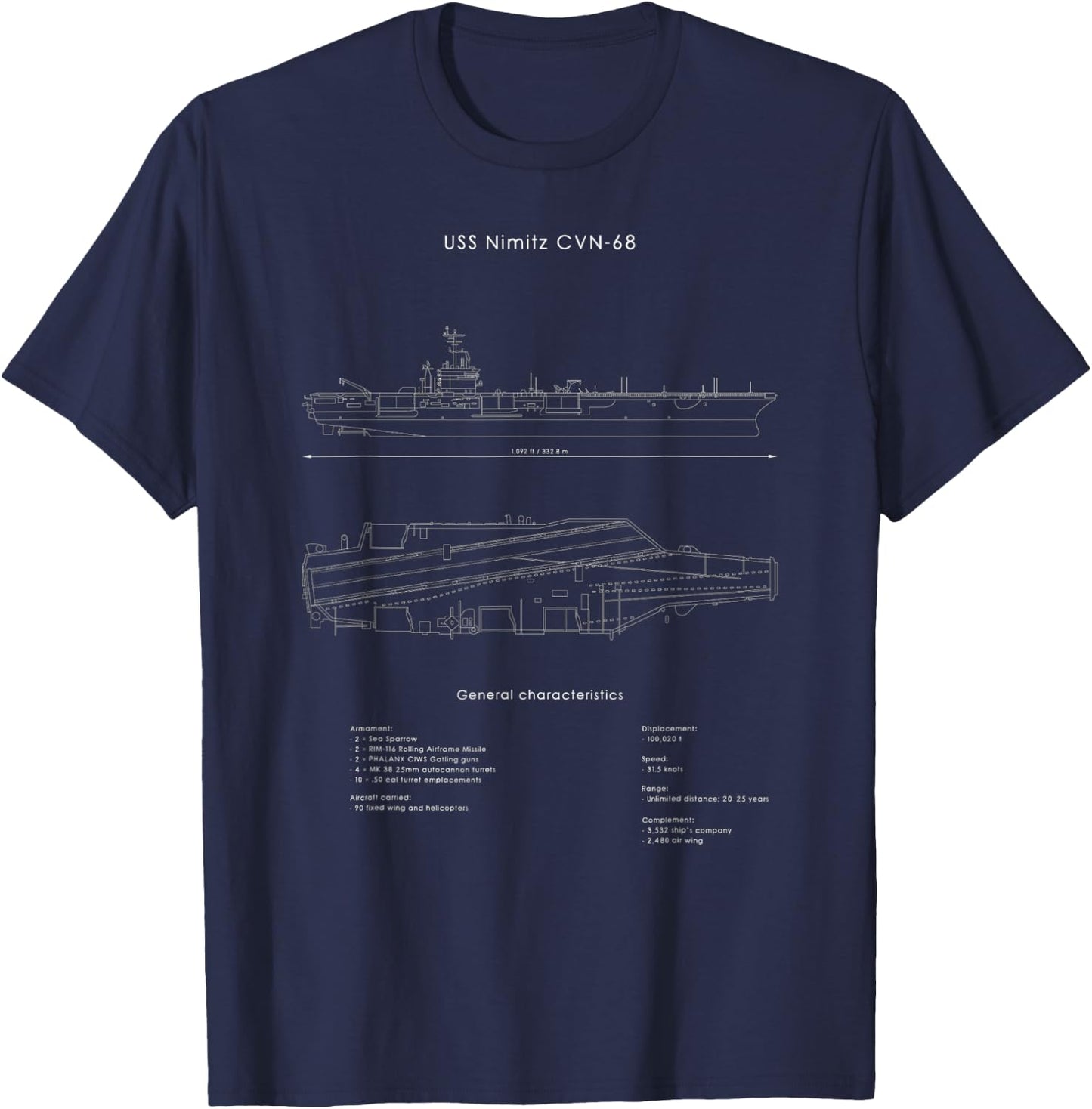 USS Nimitz CVN-68 T-Shirt - T-Shirt | Navy