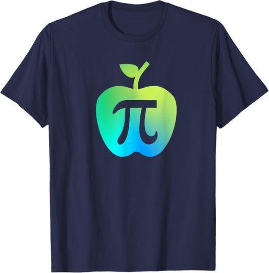 Happy Pi Day Cute Apple Pie 3.14 Funny Science Math Teacher T-Shirt - T-Shirt | Navy