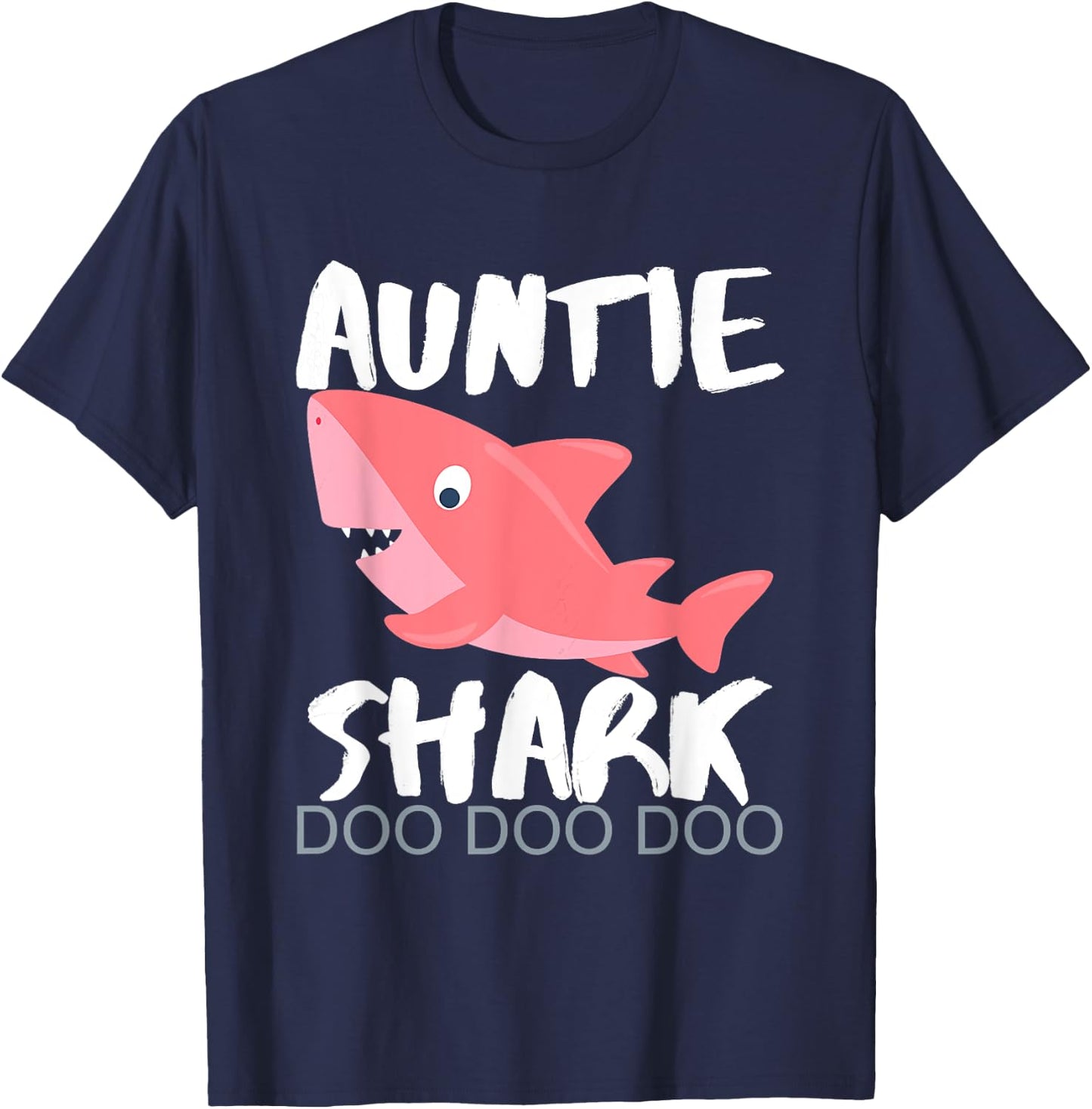 Auntie Shark Shirt Gifts From Niece Nephew T-Shirt - T-Shirt | Navy