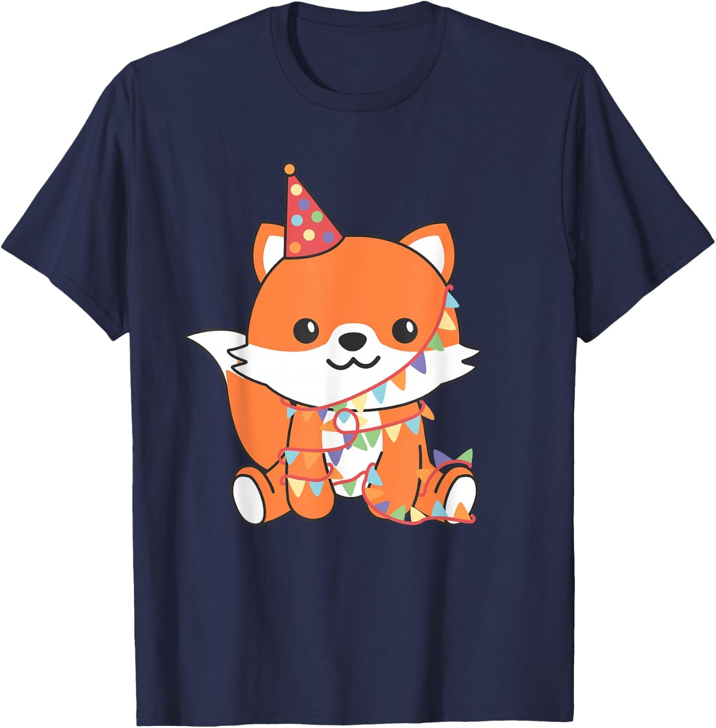 Fox for Birthday for Children a Birthday Fox T-Shirt - T-Shirt | Navy