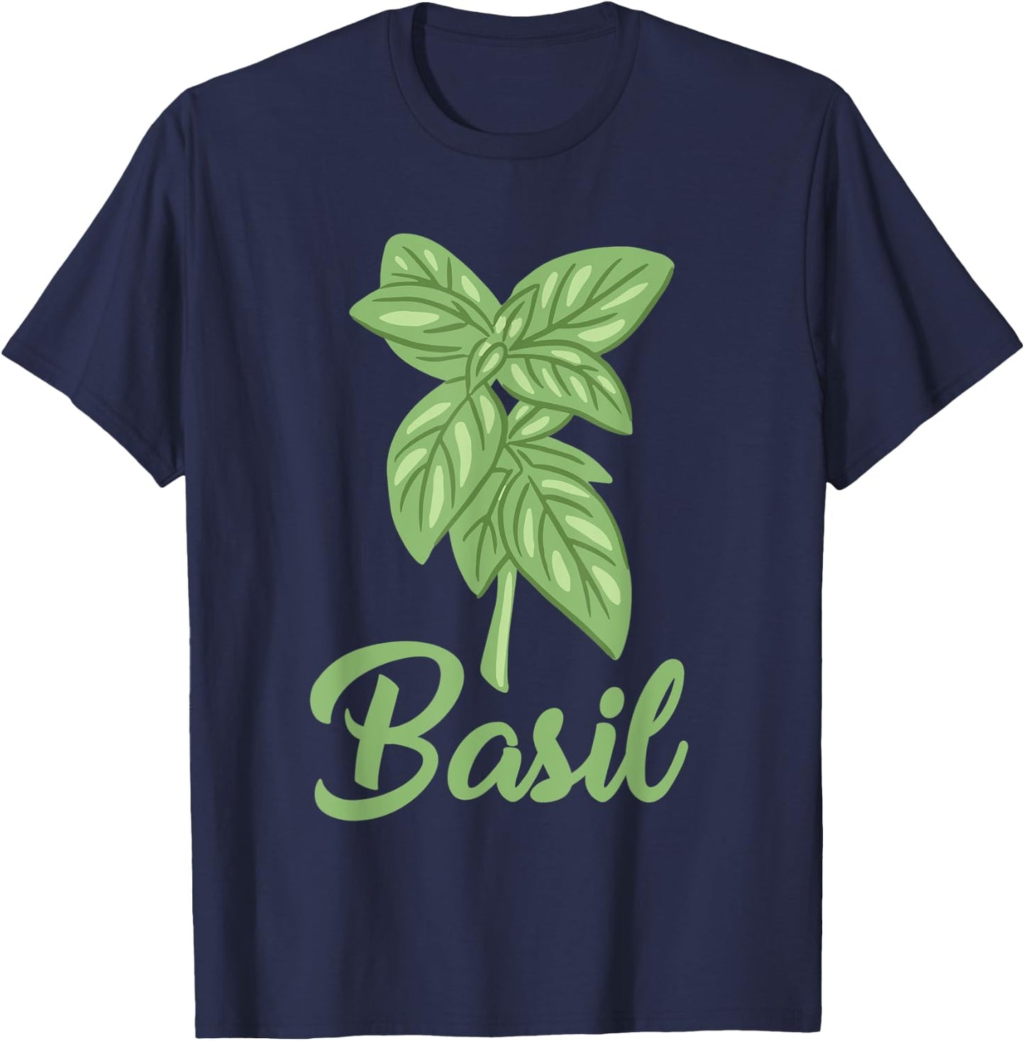 Basil Apparel Gardening Herbs Lover Basil Leaf T-Shirt - T-Shirt | Navy