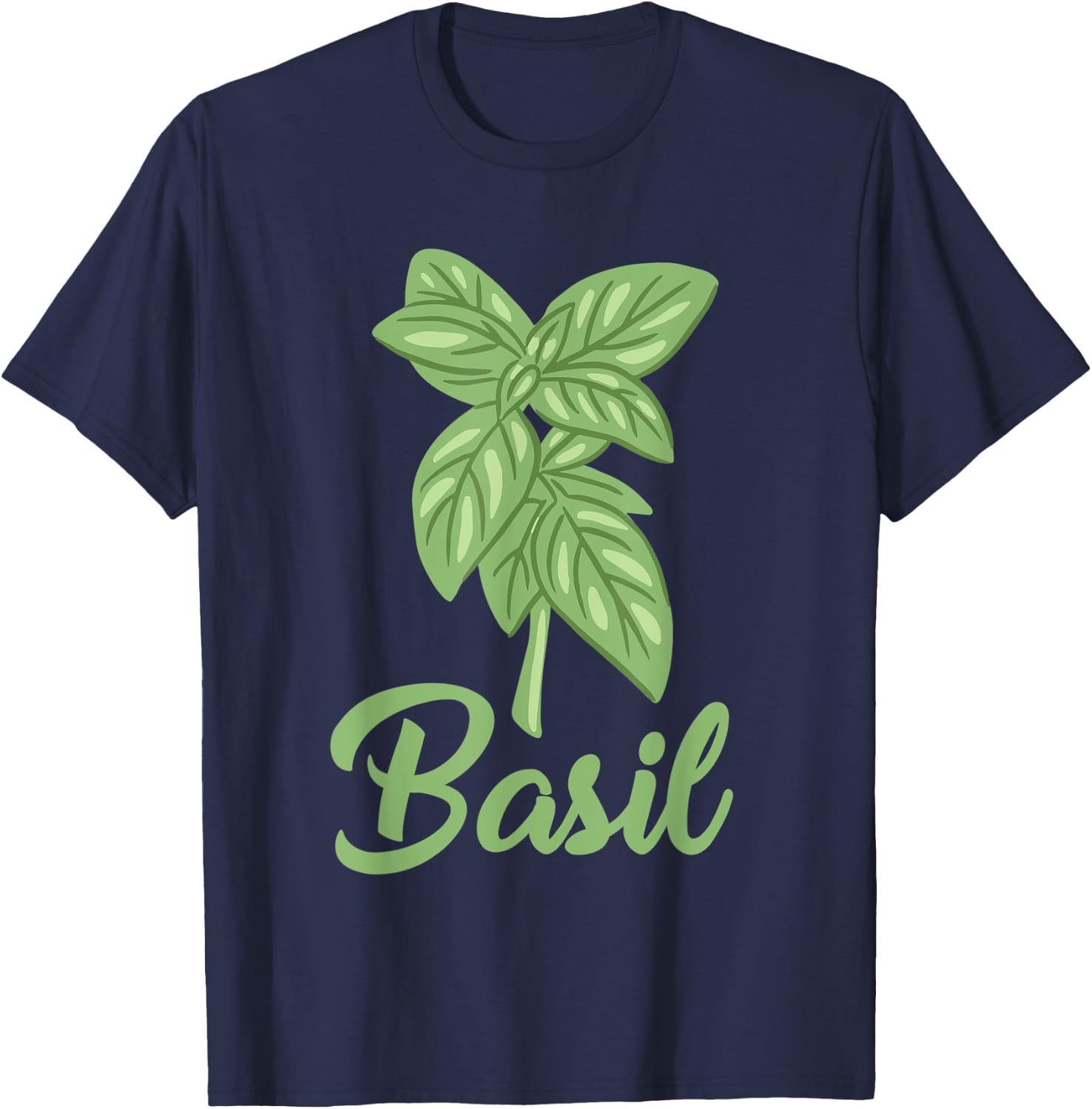 Basil Apparel Gardening Herbs Lover Basil Leaf T-Shirt - T-Shirt | Navy