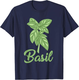 Basil Apparel Gardening Herbs Lover Basil Leaf T-Shirt - T-Shirt | Navy