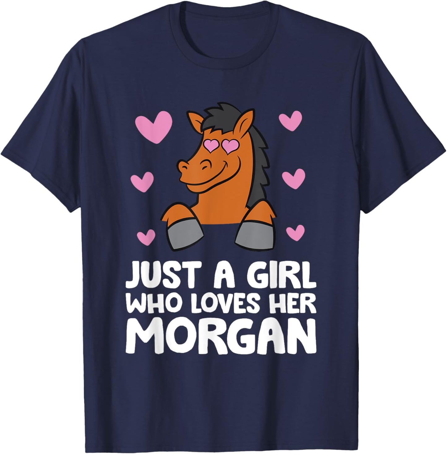 Just A Girl Who Loves Her Morgan T-Shirt - T-Shirt | Navy