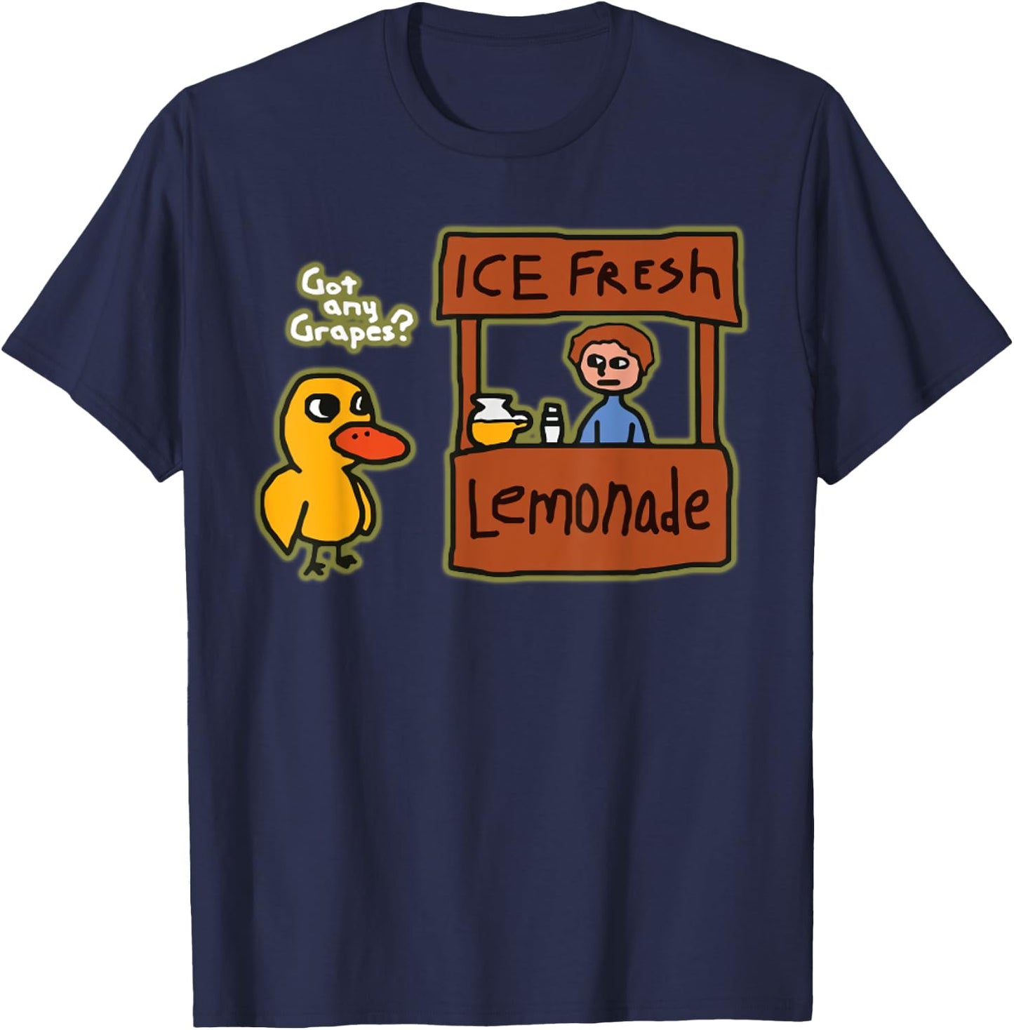 Ice Fresh Lemonade Shirt Duck Funny Got Any Grapes Love Gift T-Shirt - T-Shirt | Navy