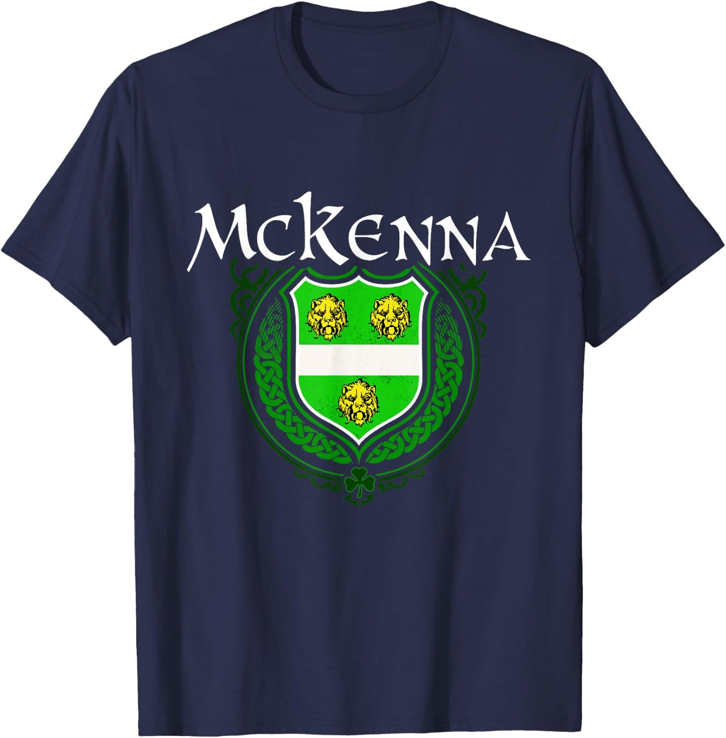 McKenna Surname Irish Clan Tartan Badge Ireland T-Shirt - T-Shirt | Navy