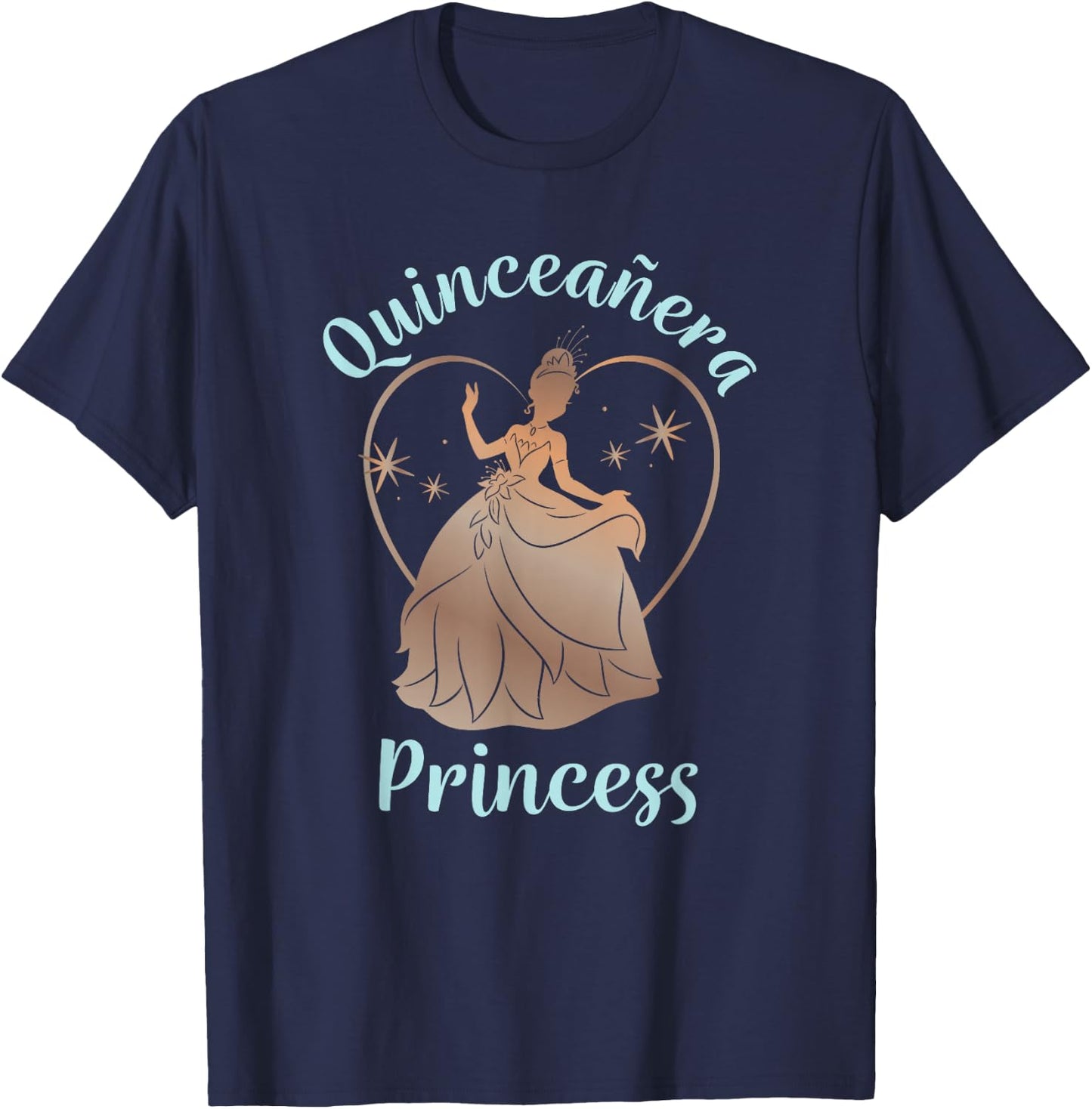 Disney The Princess And The Frog Birthday Quinceañera Tiana T-Shirt - T-Shirt | Navy