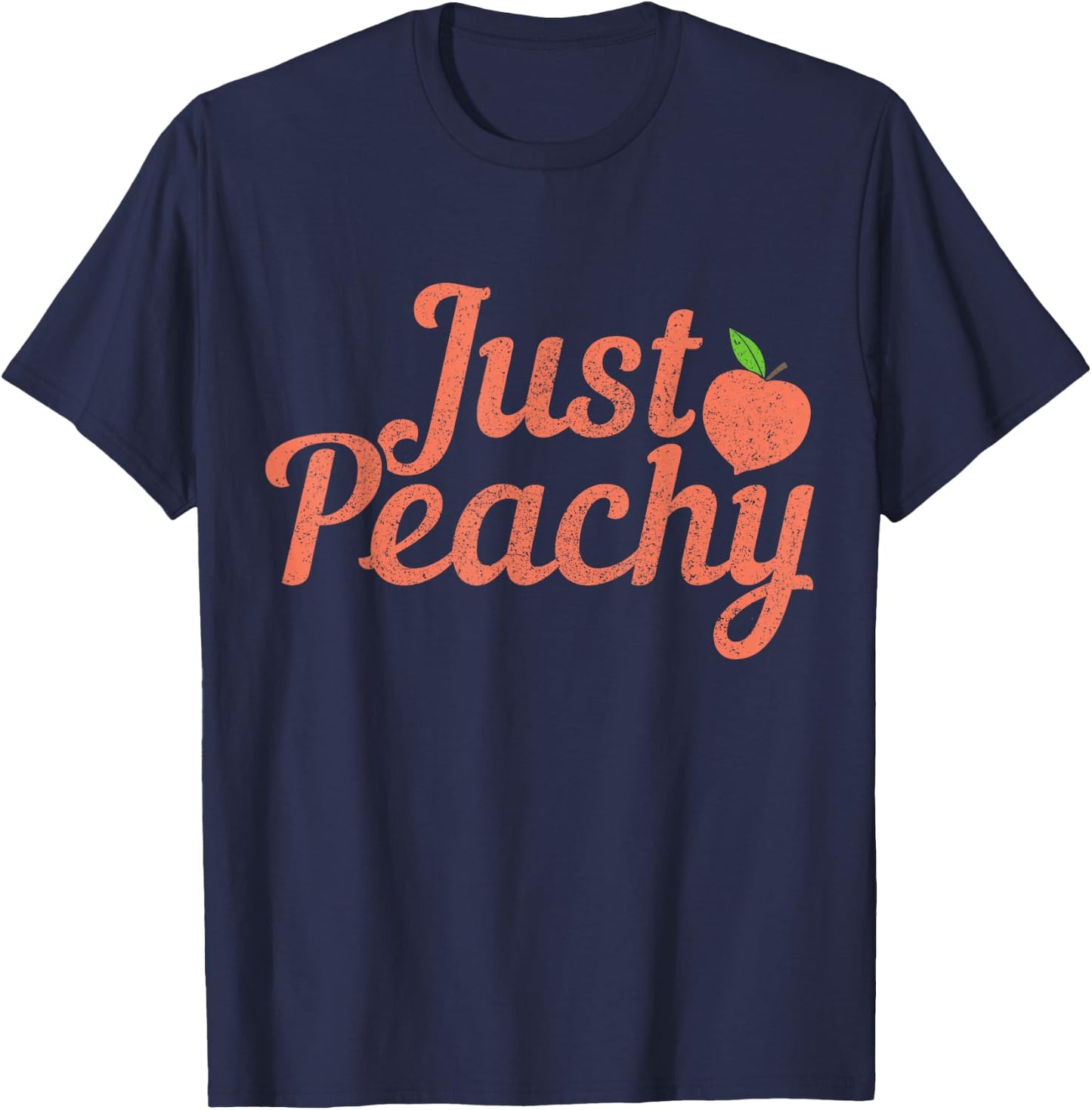 Georgia The Peach State Peachy Funny Vintage Pride T-Shirt - T-Shirt | Navy