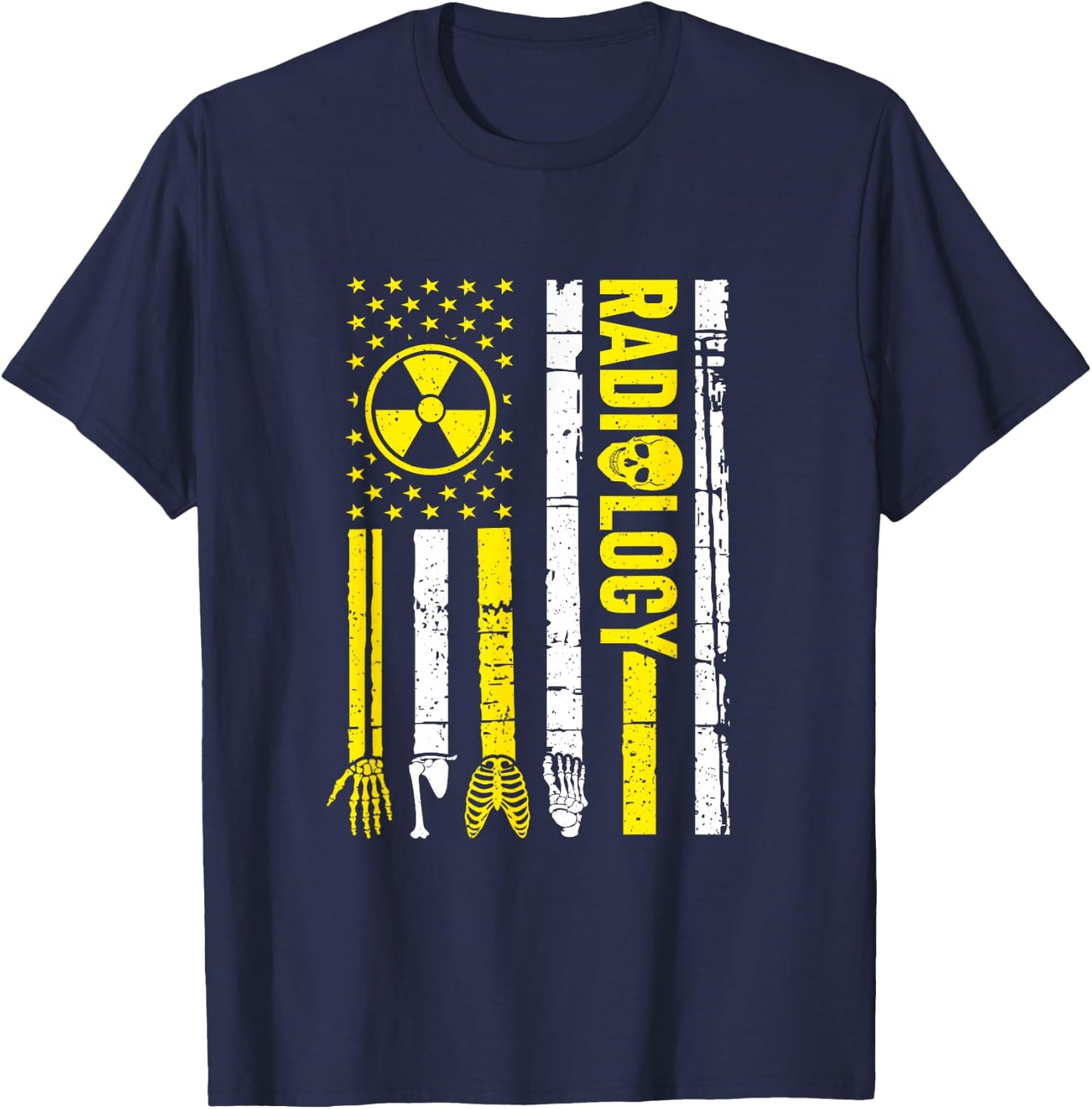 Radiology Flag Radiographer Xray Technician Rad Tech T-Shirt - T-Shirt | Navy