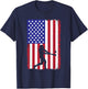 Cool Baseball Women Boys USA Player US American Flag T-Shirt - T-Shirt | Navy
