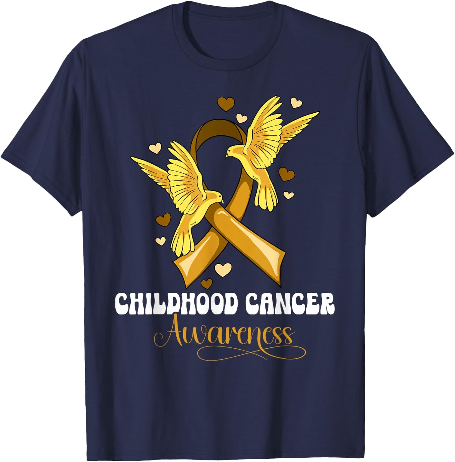 Childhood Cancer Awareness T-Shirt - T-Shirt | Navy