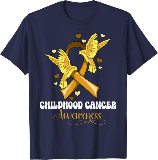 Childhood Cancer Awareness T-Shirt - T-Shirt | Navy