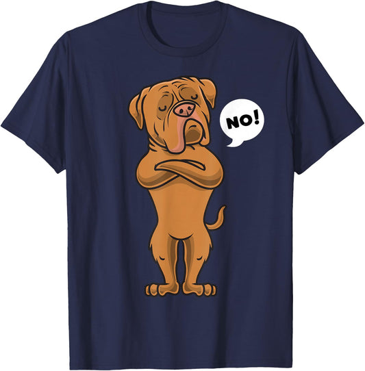 Stubborn Dogue de Bordeaux Dog T-Shirt - T-Shirt | Navy