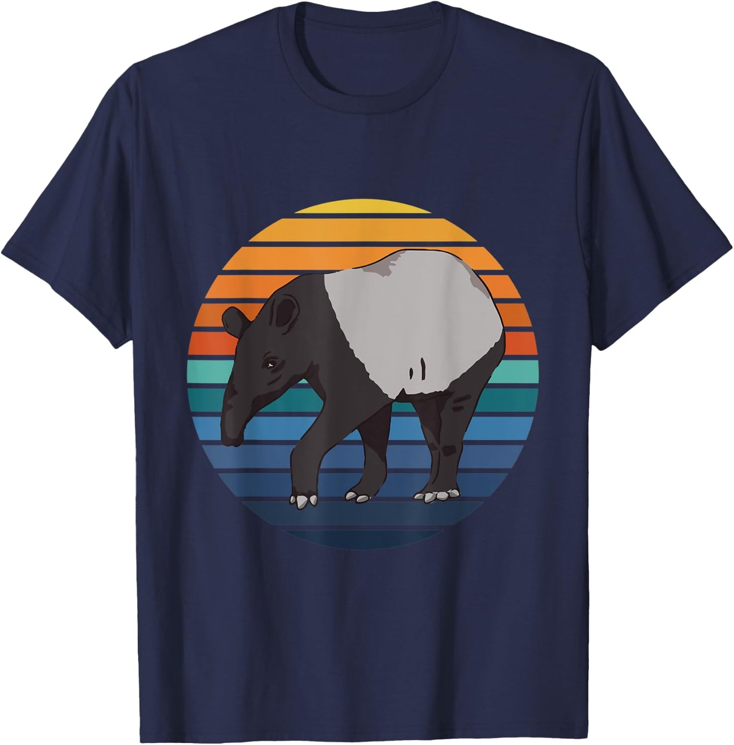 Malayan Tapir Animal Zoo Keeper T-Shirt - T-Shirt | Navy