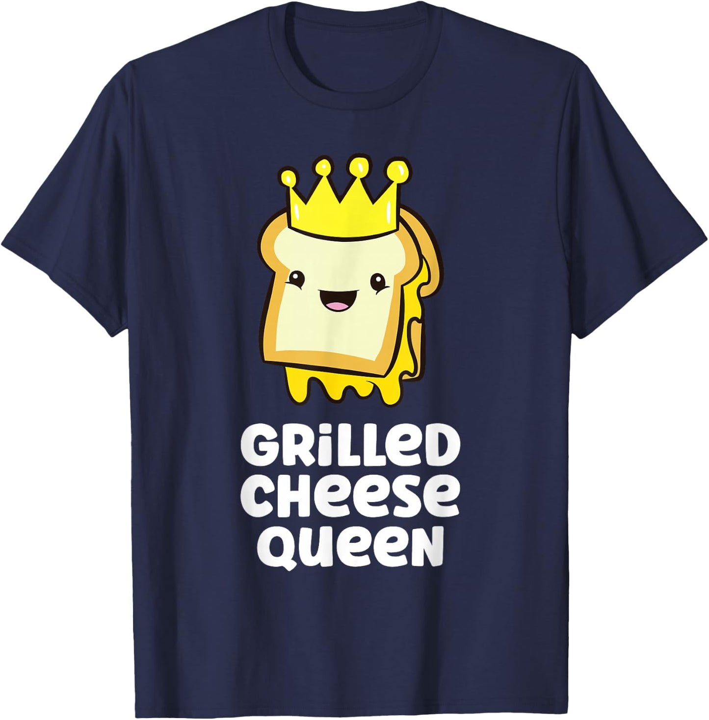 Grilled Cheese Partner Outfit Grilled Cheese Queen T-Shirt - T-Shirt | Navy