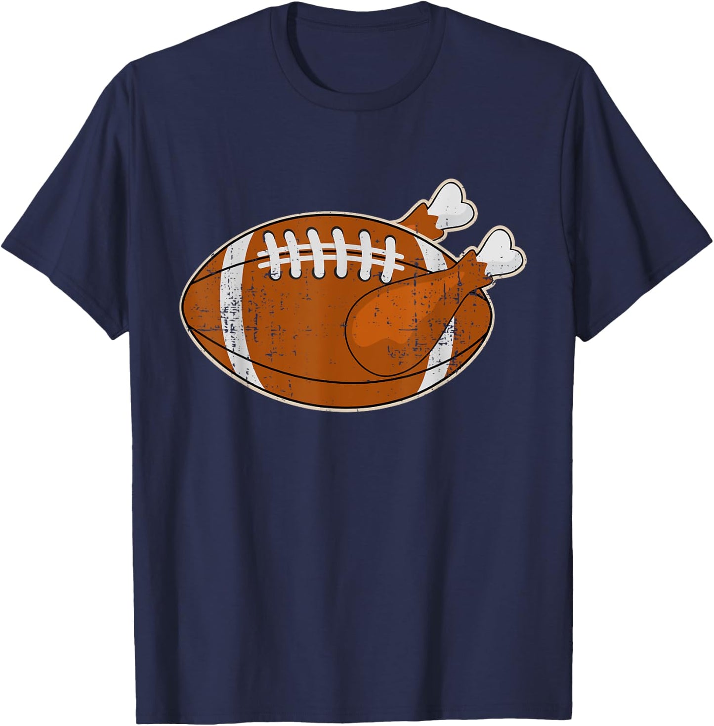 Funny turkey football for thanksgiving holiday season T-Shirt - T-Shirt | Navy