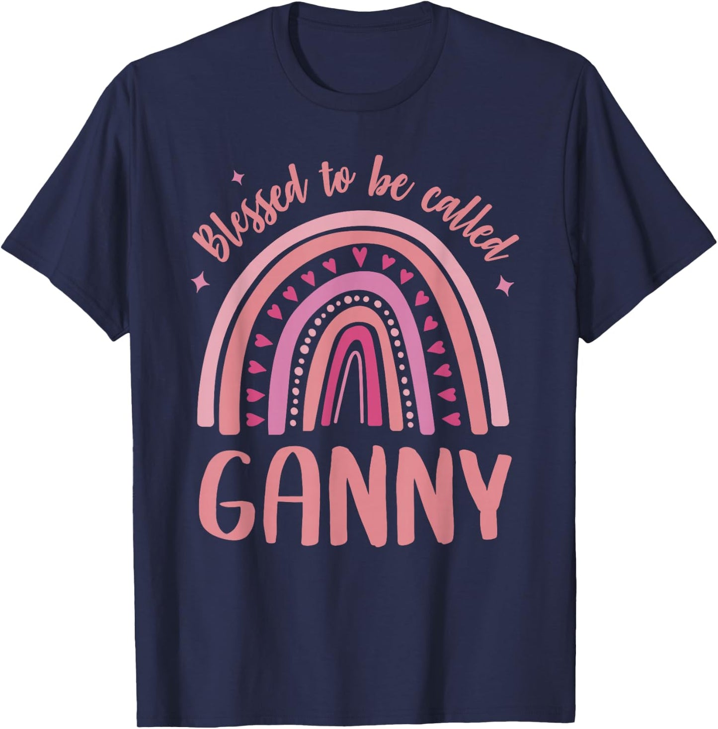 Ganny for Grandma Women Mother's Day Blessed Ganny T-Shirt - T-Shirt | Navy