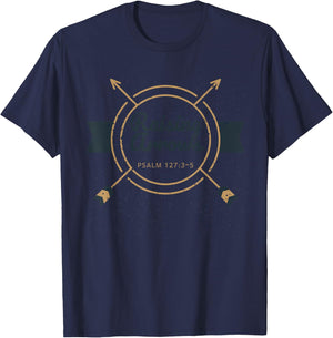 Christian Dad Raising Arrows Raising Godly Children T-Shirt - T-Shirt | Navy