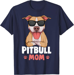Pitbull Mom Pittie Dog Women T-Shirt - T-Shirt | Navy