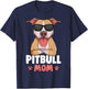 Pitbull Mom Pittie Dog Women T-Shirt - T-Shirt | Navy