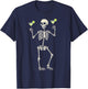 Funny Halloween Skeleton Drinking Margarita Cocktail T-Shirt - T-Shirt | Navy