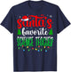 Santa Favorite Science Teacher Funny Teacher Christmas Women T-Shirt - T-Shirt | Navy