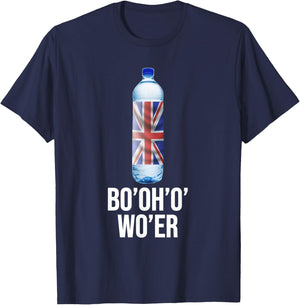 Funny British Accent Joke Bottle of Water T-Shirt - T-Shirt | Navy