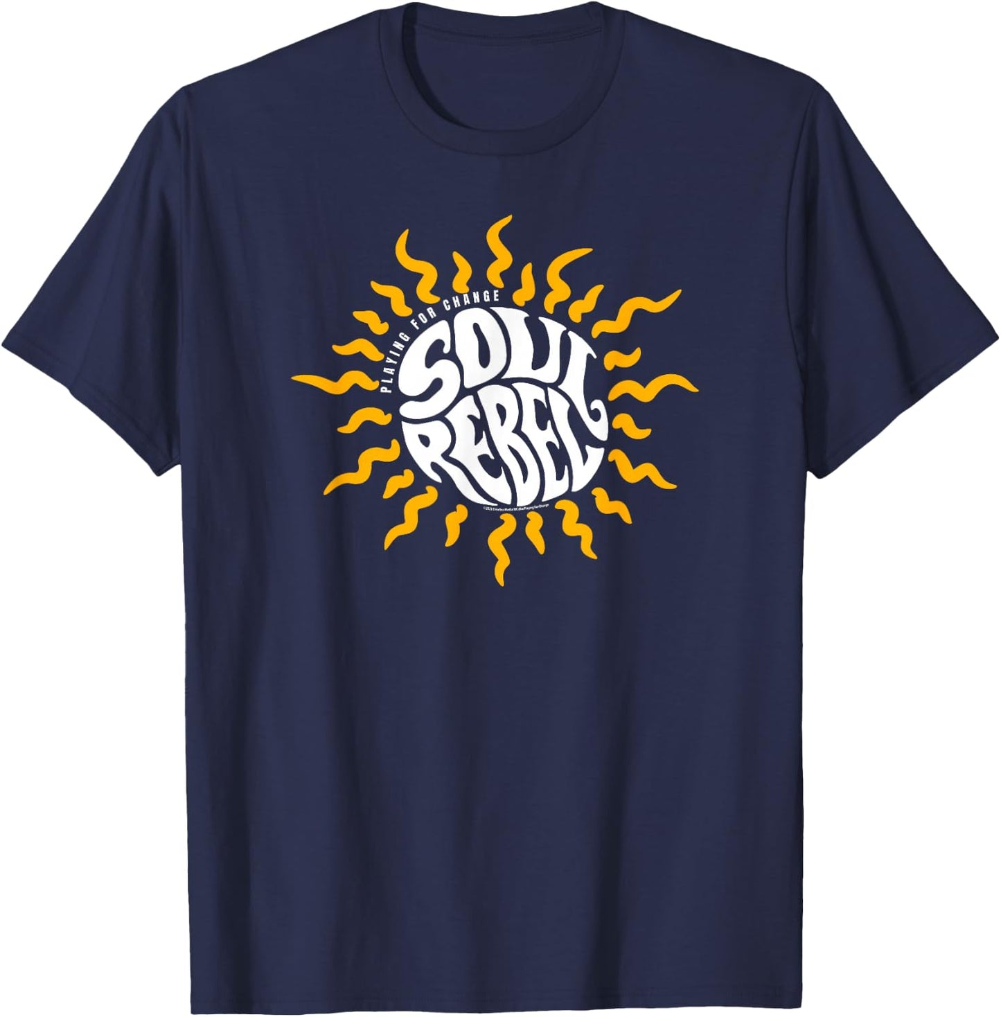 Playing for Change Soul Rebel Sun Logo T-Shirt - T-Shirt | Navy