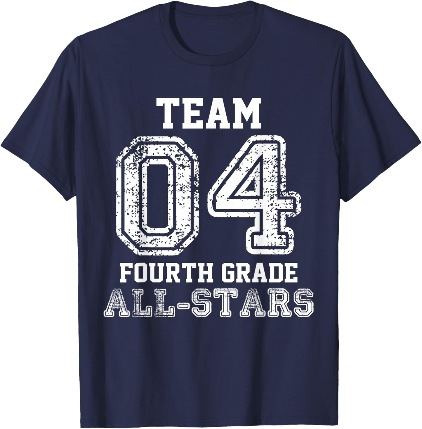 School Team 4th Grade All-Stars Sports Jersey T-Shirt - T-Shirt | Navy