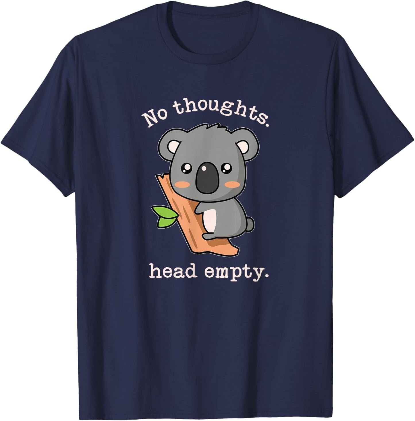 Internet Meme Smooth Brain Gang No Thoughts Head Empty Koala T-Shirt - T-Shirt | Navy