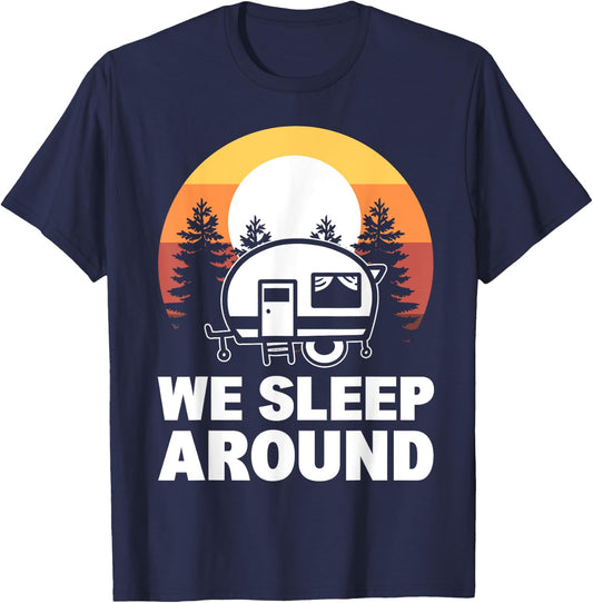 We Sleep Around Camper T-Shirt - T-Shirt | Navy
