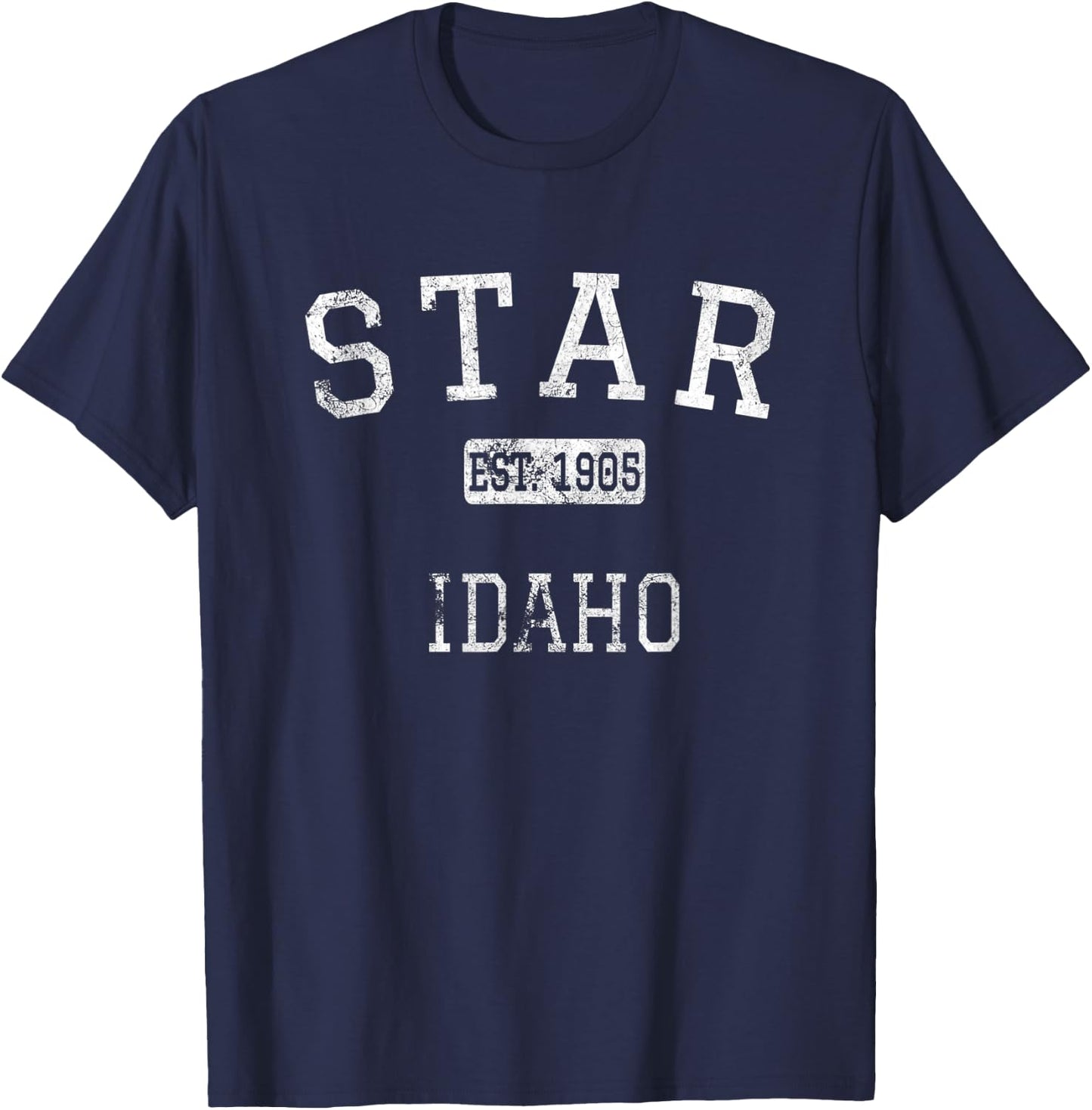 Star Idaho ID Vintage T-Shirt - T-Shirt | Navy