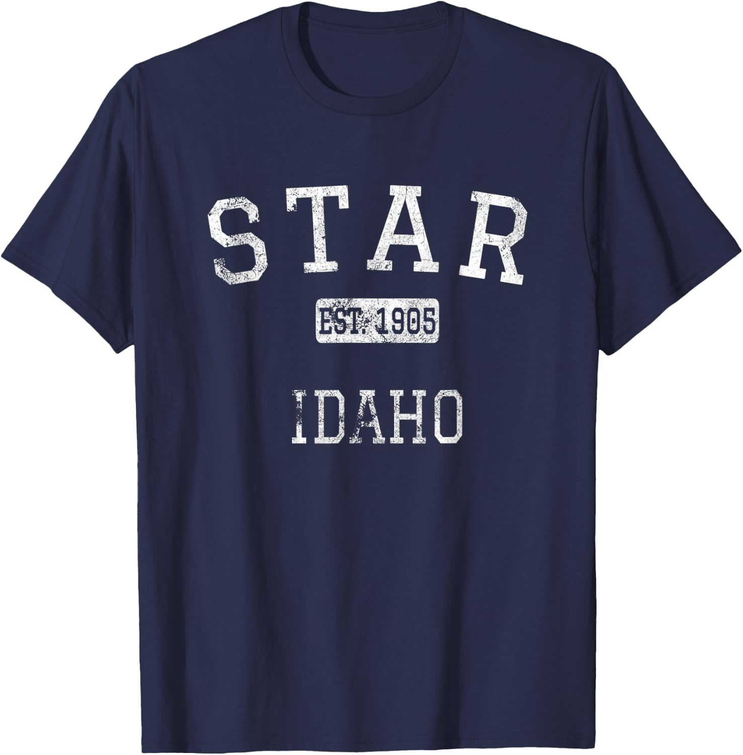 Star Idaho ID Vintage T-Shirt - T-Shirt | Navy