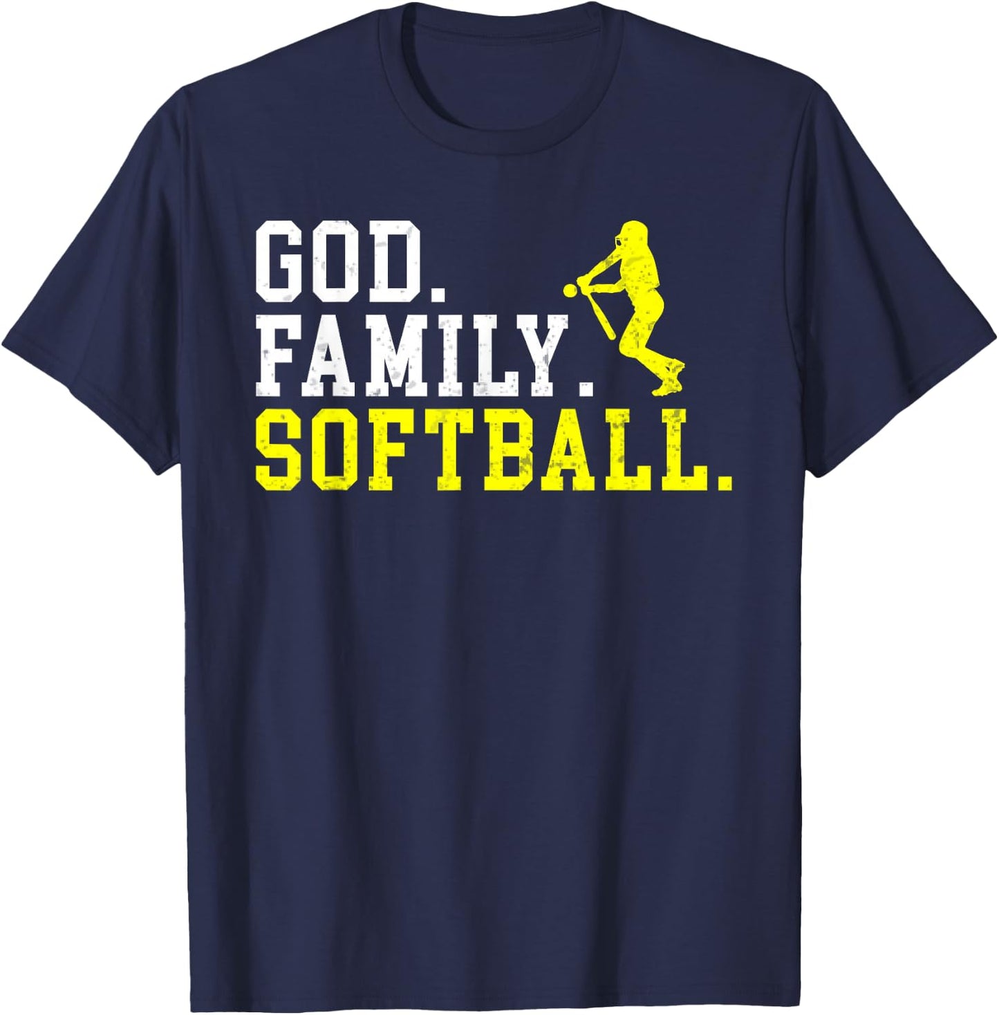 God Family Softball T-Shirt - T-Shirt | Navy