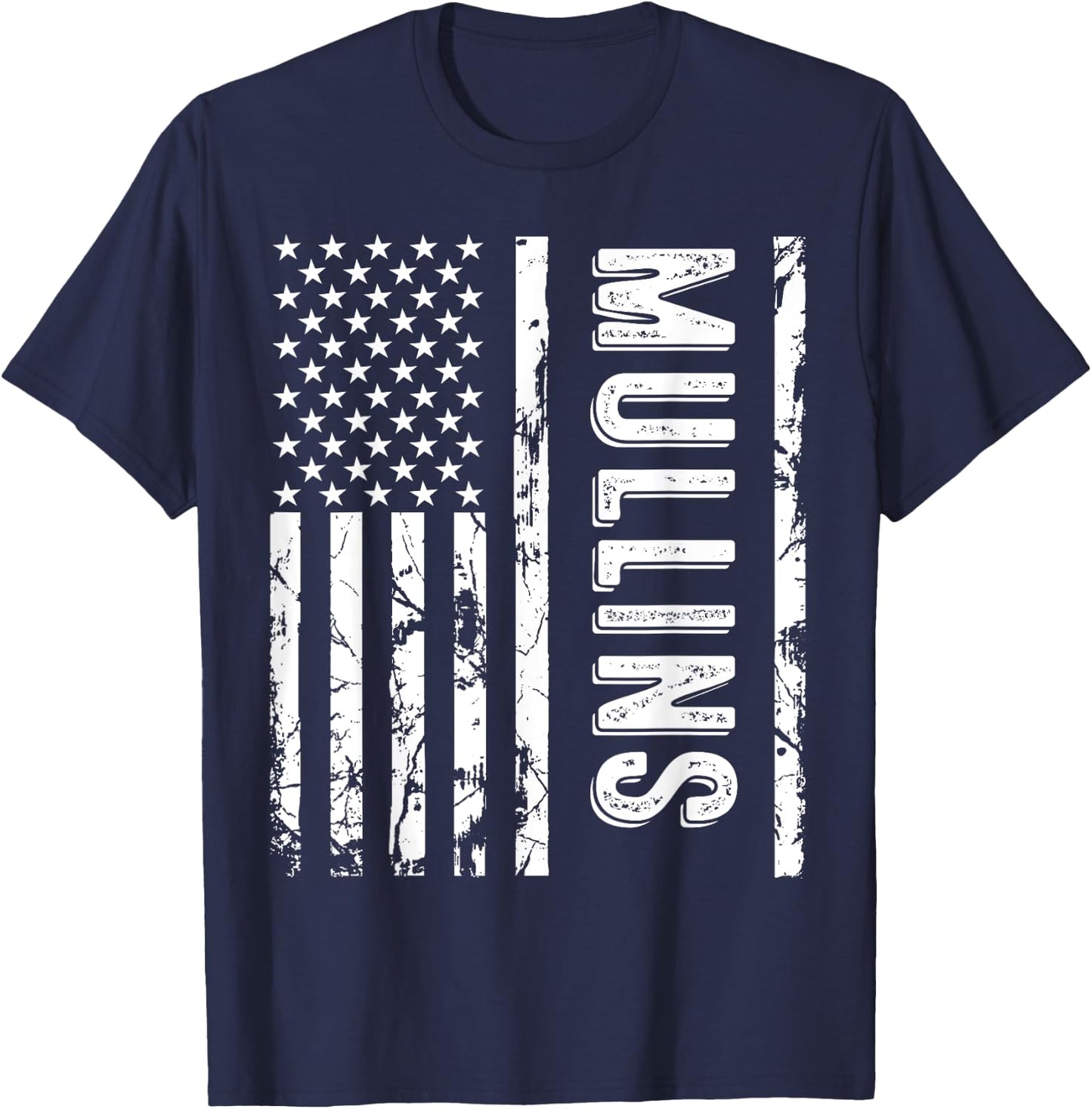 Mullins Last Name Funny Surname Team Mullins Family Reunion T-Shirt - T-Shirt | Navy